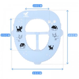 Nieuwe siliconen antibacteriële toiletbril huishoudelijke waterdichte eenvoudig te reinigen reizen draagbare wc-brilring