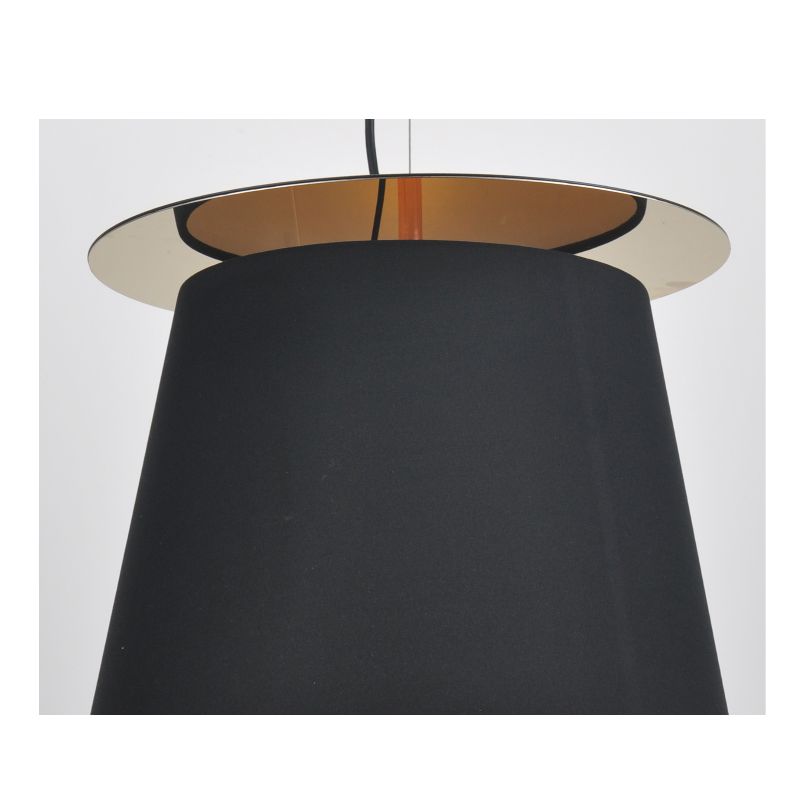 Hanglamp met stoffen kap en PB decoratievel