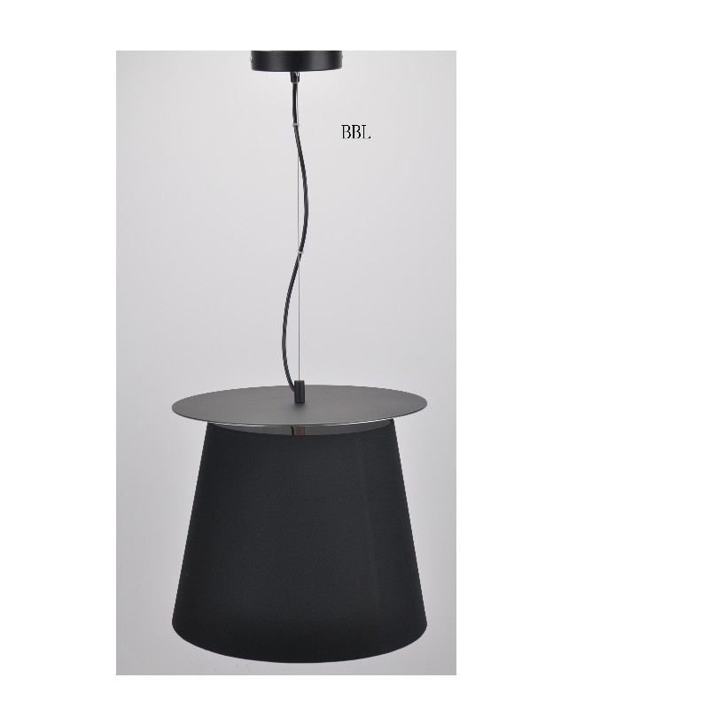 Hanglamp met stoffen kap en PB decoratievel