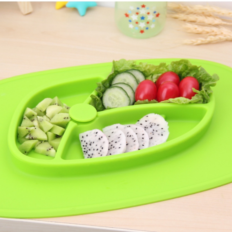 Siliconen maaltijdpad voor kinderen creatief thuisvoedsel serviesgoed zuignapkussen FDA food grade