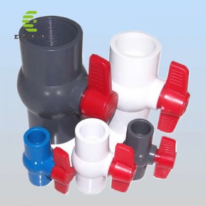 De handmatige compacte PVC-kogelkranen voor drinkwater