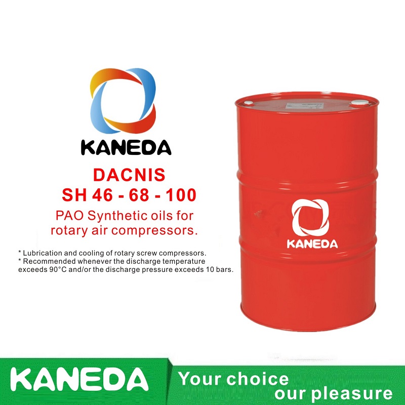 KANEDA DACNIS SH 32- 46 - 68 - 100 PAO Synthetische oliën voor roterende luchtcompressoren.
