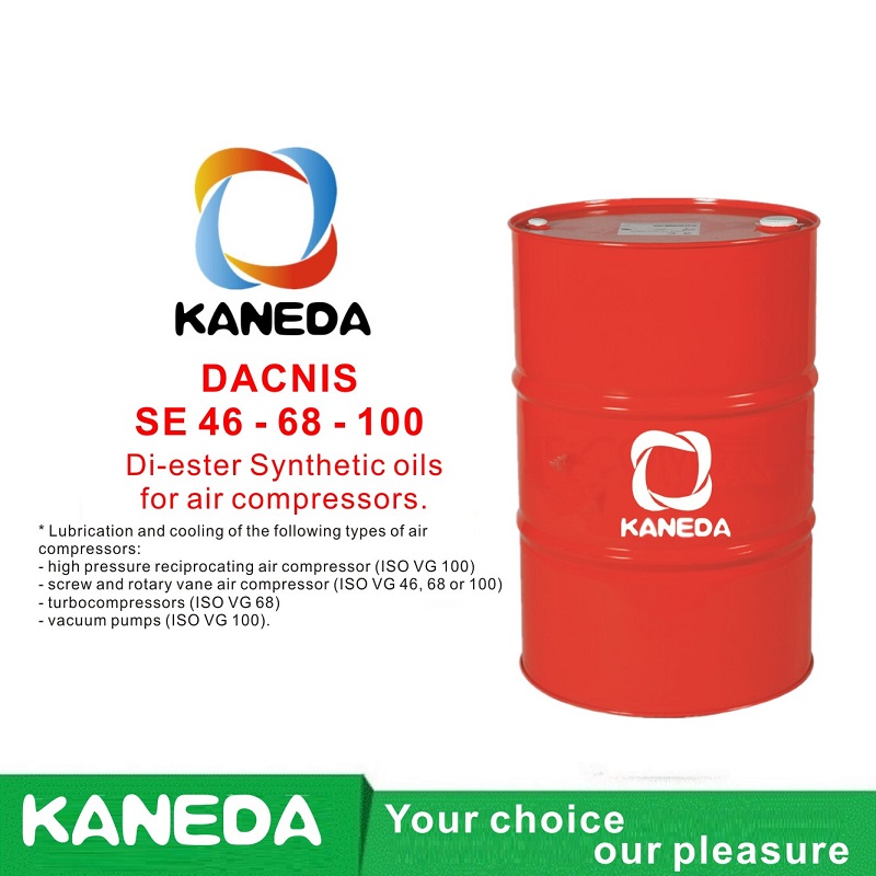 KANEDA DACNIS SE 46 - 68 - 100 Di-ester Synthetische oliën voor luchtcompressoren.
