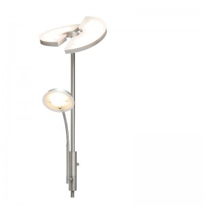 LED hoogspanning moeder \u0026 zoon vloerlamp met halfrond LED-paneel