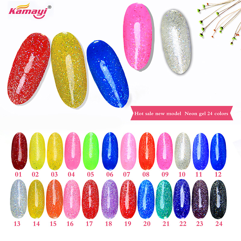 Kamayi oem custom 12 ml Neon gel polish parel kleur serie uv led gel polish langdurige nagel gel voor groothandel