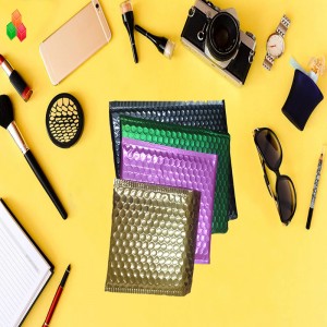 OEM op maat gemaakte gewatteerde plastic postzakken bedrukte aluminium luchtbel postzak veiligheid schokbestendige verpakking bubble envelop