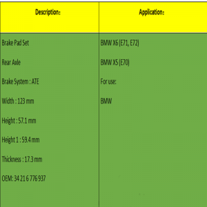 Remblokken (OE: 34 21 6 776 937)