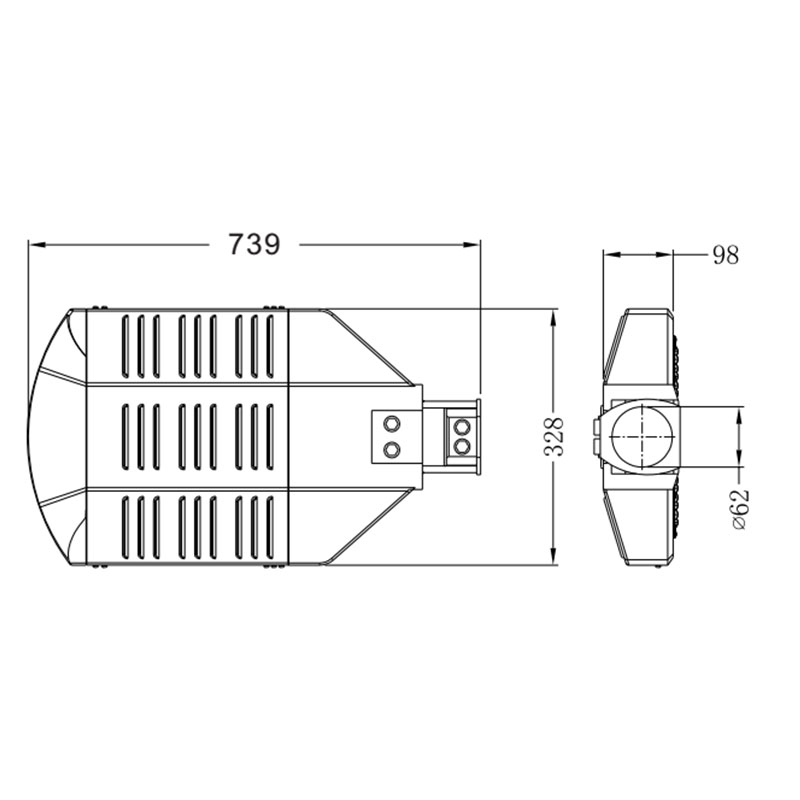 Klassieke LED-straatverlichting van 250 W