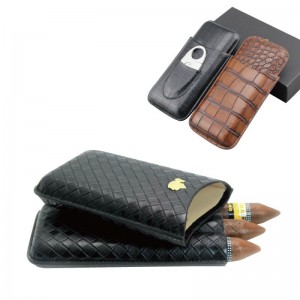 Reizen 3 telt Portable Leather Sigar case