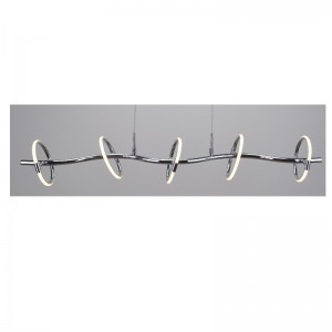 led -hangerlamp met aluminium profiel ronde ring