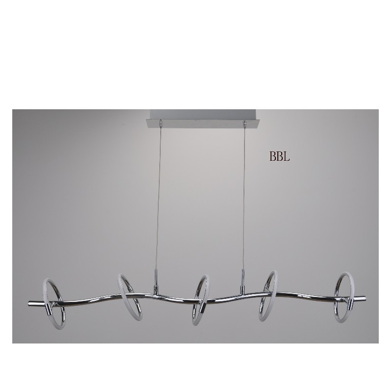 led -hangerlamp met aluminium profiel ronde ring