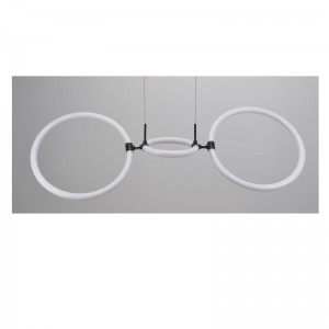led -hangerlamp met acrylronde ring en afstelling van functie