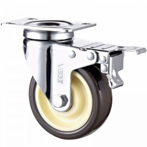 Media Duty --Chrome bekleed omhulsel met Blue Diamant TPE wiel