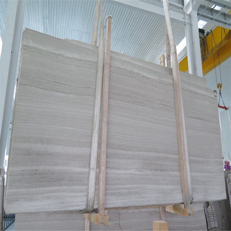 Witte Serpeggiante marmeren platen van houtnerf