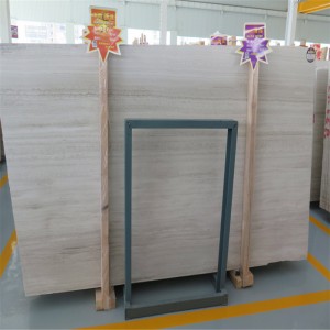 Witte Serpeggiante marmeren platen van houtnerf