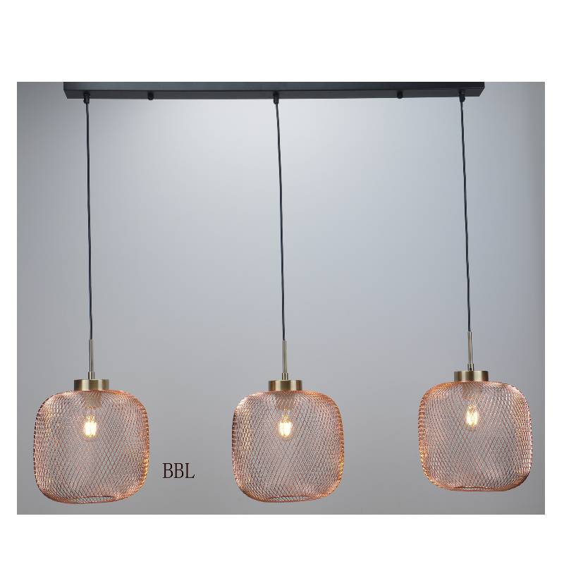 Moderne hanglamp met stalen gaaskap