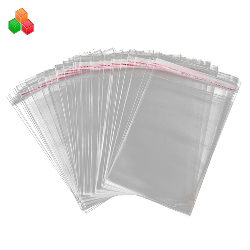aangepaste sterke transparante zelfklevende afdichting plastic kleding verpakking zak opp plastic zakken voor kleding / t-shirt / snack
