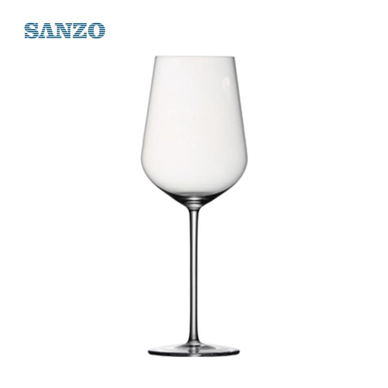 SANZO Blauwe wijnglazen Groothandel Handgemaakt Glas aangeschoten