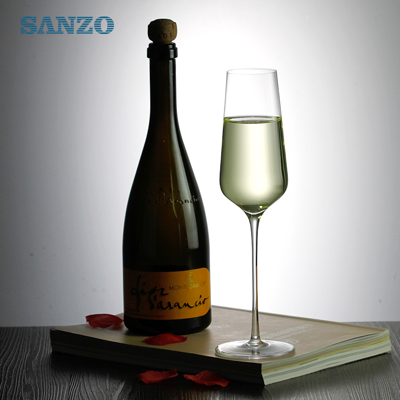 SANZO Zwart Champagne Glas Aangepast Champagne Fluit Roze Cilinder Champagne Glas