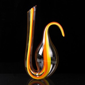 Sanzo nieuwe producten handgeblazen Loodvrije kristallen rode wijn karaf ronde glazen karaf voor cadeau