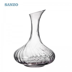 Handgemaakte geblazen loodvrije kristalhelling wijnkaraf van hoge kwaliteit uit Turkije