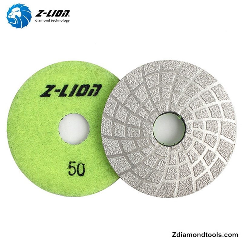 ZL-QH17 4 inch vacuümgesoldeerde diamantgereedschapkussentjes voor steen