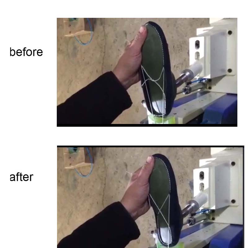 plastic schoen making machine, schoen draad duurzame afwerking machine