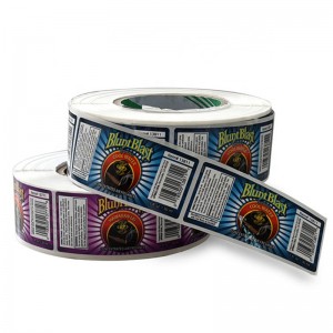 Custom zelfklevende afdrukken product sticker label, zelfklevende print printer papier label sticker