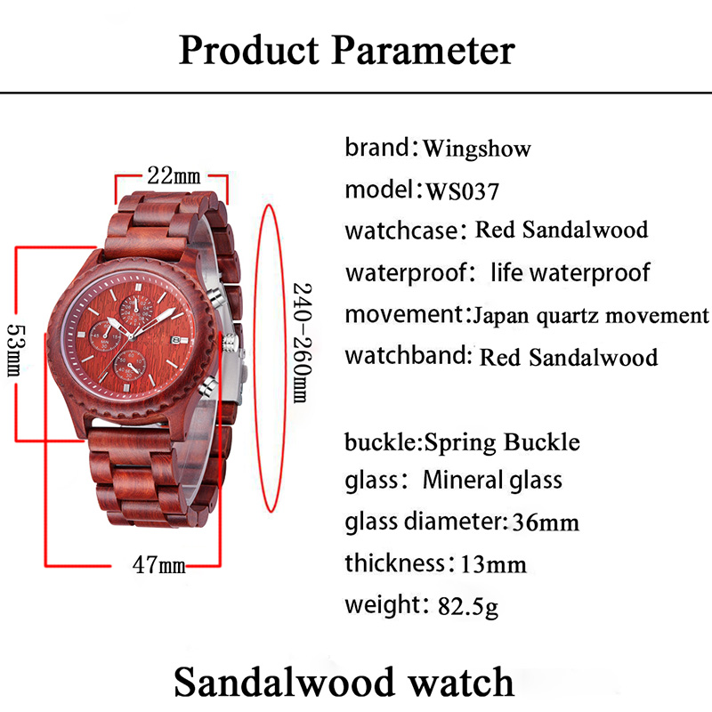 Houten horloge voor heren Souvenir Uniek horlogekwarts