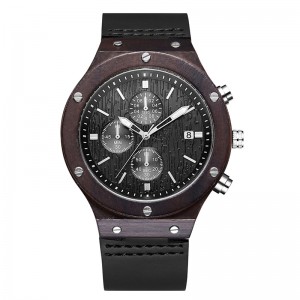 Herenhorloge van hout Vintage quartz uurwerk Lichtgewicht polshorloges