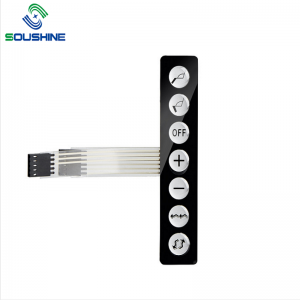 OEM aangepaste membraanschakelaar met rubberen toetsenbord