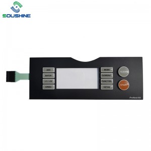 op maat gemaakte siliconen knop rubber membraantoetsenbord voor valutadetector