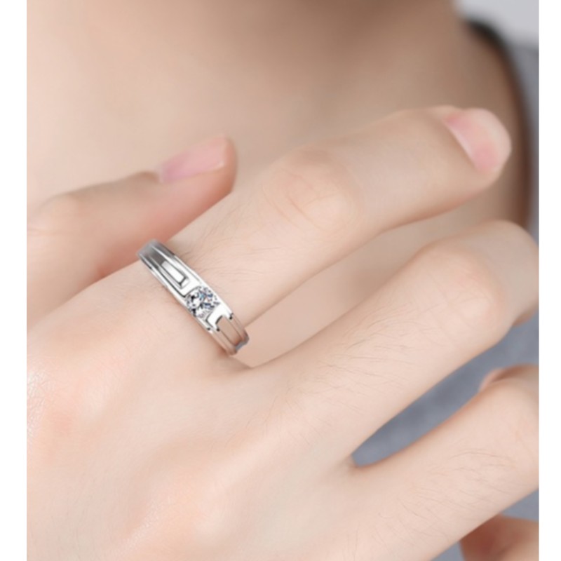 MANNEN RINGEN KLEINE CUBIC ZIRCONIA MANNEN ENGAGEMENT RINGEN 925 STERLING ZILVEREN BELOFTE RINGEN VOOR MANNEN HUWELIJK RINGEN