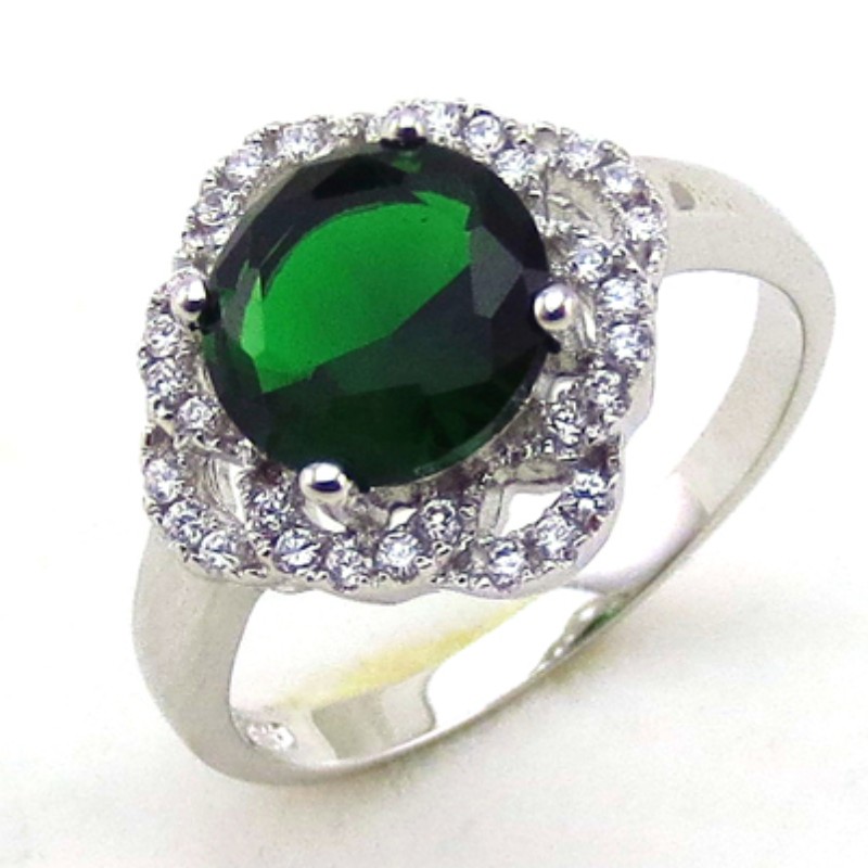 Vrouwen verlovingsringen zirconia ringen synthetische smaragd ringen