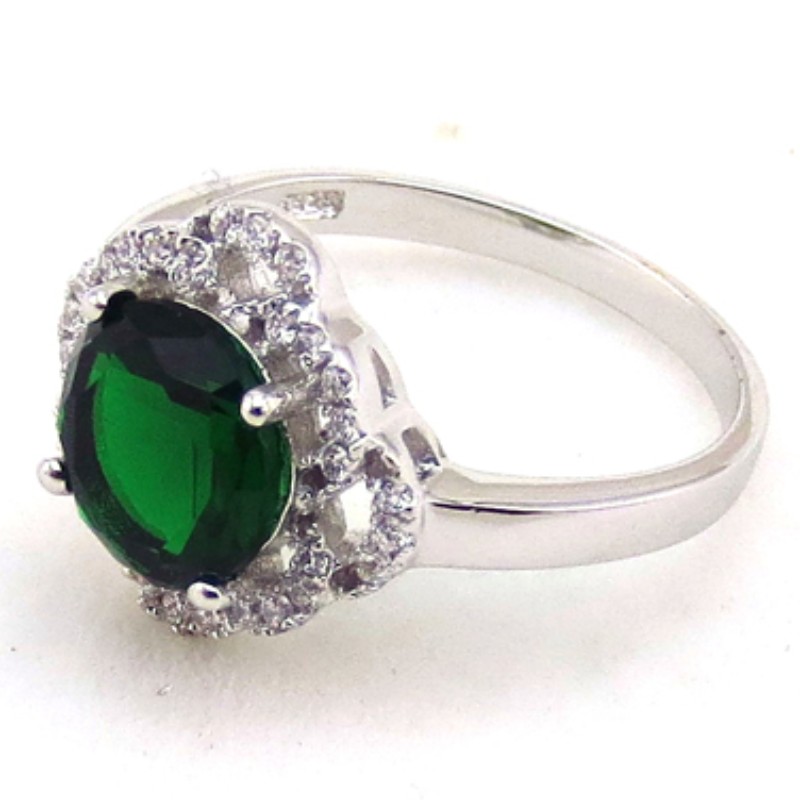 Vrouwen verlovingsringen zirconia ringen synthetische smaragd ringen