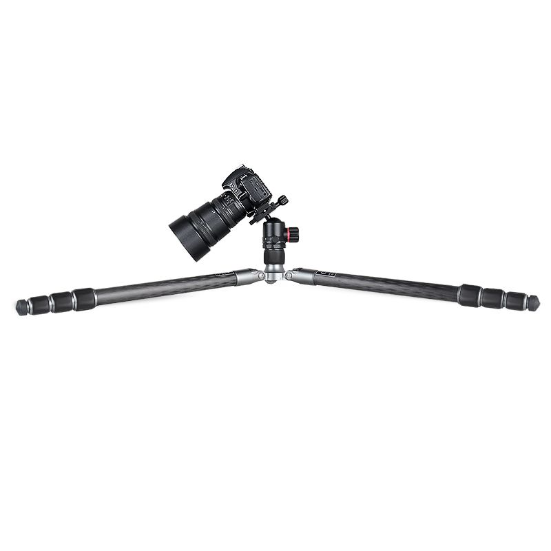 Kingjoy Beste automatische beenhoekverstelling Puntige voeten Aluminium statief Monopod met professionele dempingsbalhoofd