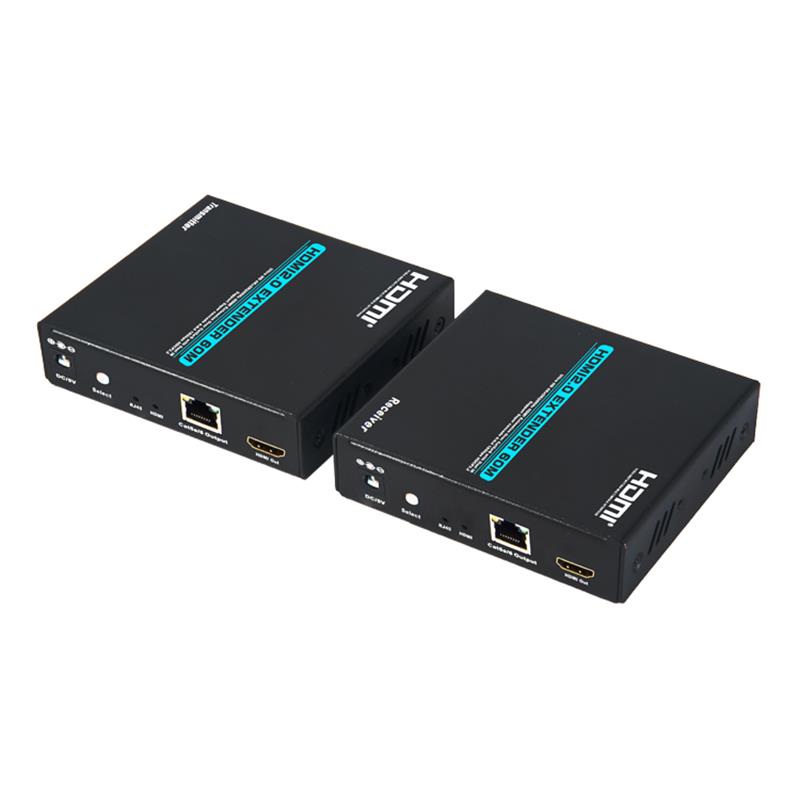 V2.0 HDMI-extender 60 m Ondersteuning voor single cat5e / 6-kabels 4Kx2K @ 60Hz HDCP2.2 Cascade met meerdere ontvangers
