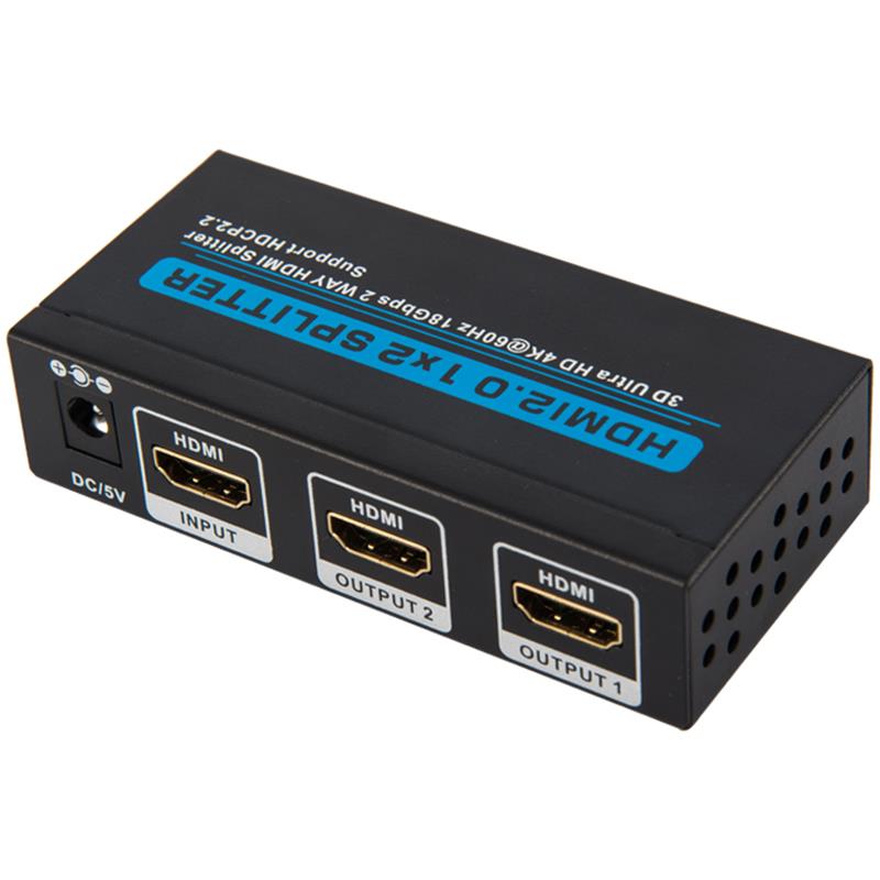 V2.0 HDMI 1x2 Splitter Ondersteuning 3D Ultra HD 4Kx2K @ 60Hz HDCP2.2