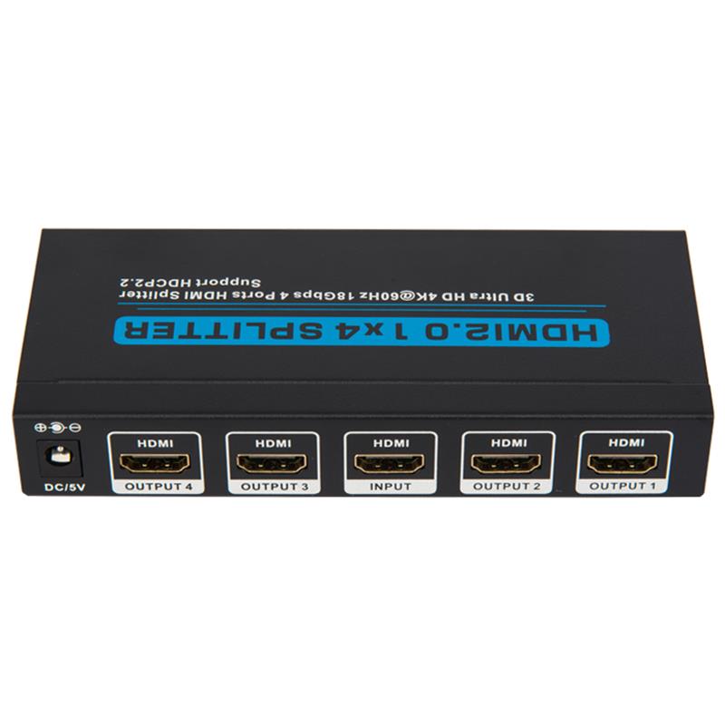 V2.0 HDMI 1x4 Splitter Ondersteuning 3D Ultra HD 4Kx2K @ 60Hz HDCP2.2