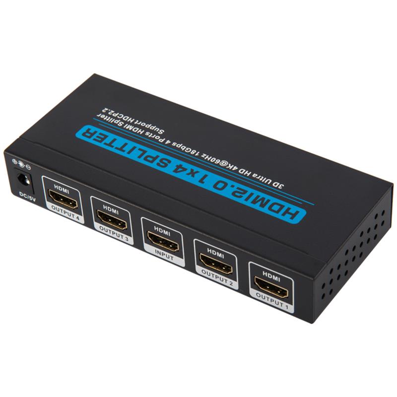 V2.0 HDMI 1x4 Splitter Ondersteuning 3D Ultra HD 4Kx2K @ 60Hz HDCP2.2