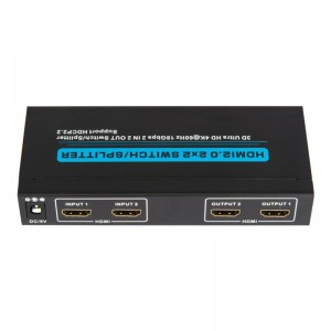 V2.0 HDMI 2x2 Switch \/ Splitter Ondersteuning 3D Ultra HD 4Kx2K @ 60Hz HDCP2.2