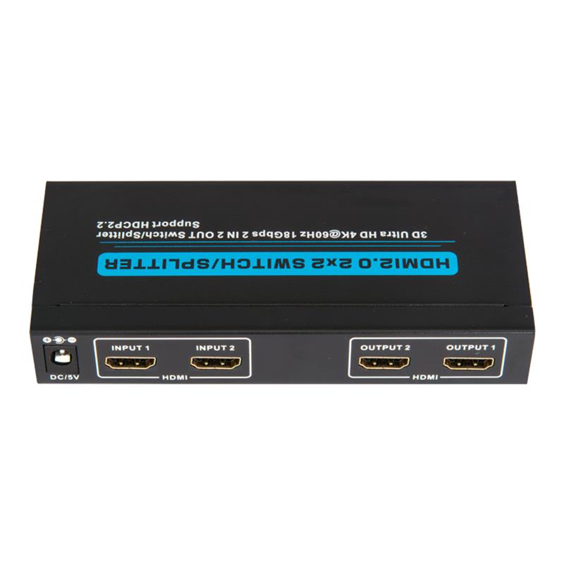 V2.0 HDMI 2x2 Switch / Splitter Ondersteuning 3D Ultra HD 4Kx2K @ 60Hz HDCP2.2