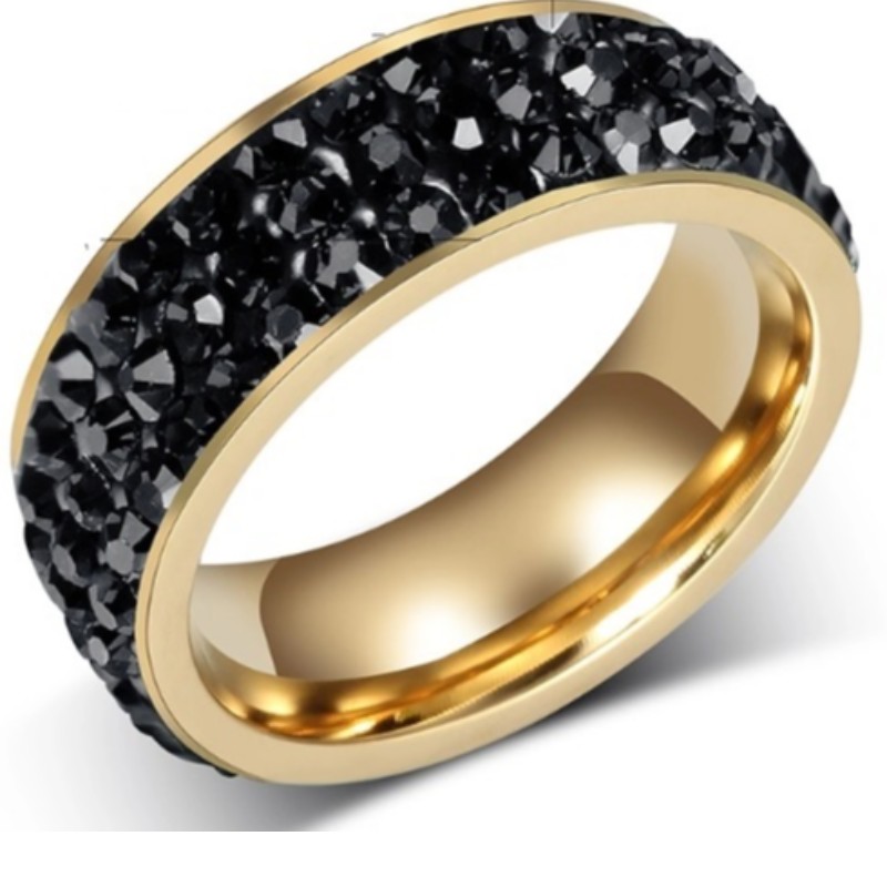 Kristallen band ringen gouden ringen rosé gouden zilveren ringen roze blauwe ringen
