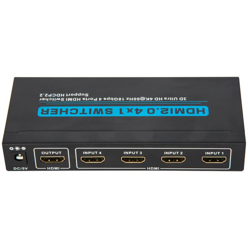 V2.0 HDMI 4x1 Switcher Ondersteuning 3D Ultra HD 4Kx2K @ 60Hz HDCP2.2