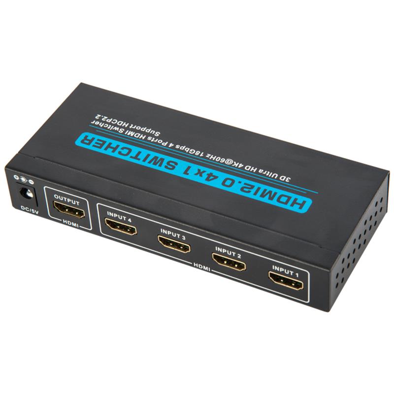 V2.0 HDMI 4x1 Switcher Ondersteuning 3D Ultra HD 4Kx2K @ 60Hz HDCP2.2