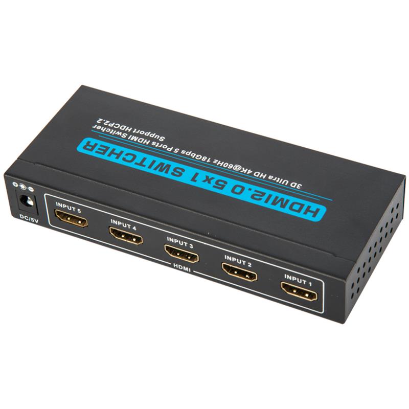 V2.0 HDMI 5x1 Switcher Ondersteuning 3D Ultra HD 4Kx2K @ 60Hz HDCP2.2