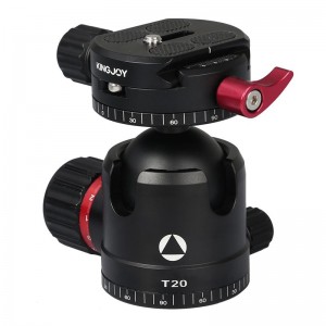 Kingjoy T20 balhoofd met laag profiel en panoramische snelkoppelingsplaat