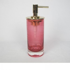 Ronde gravure strepen met kleur verdwaalde glazen badkameraccessoires set