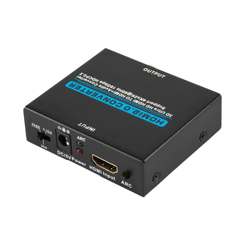 V2.0 HDMI Audio Extractor HDMI naar HDMI + Audio converter Ondersteuning 3D Ultra HD 4Kx2K @ 60Hz HDCP 2.2 18 Gbps