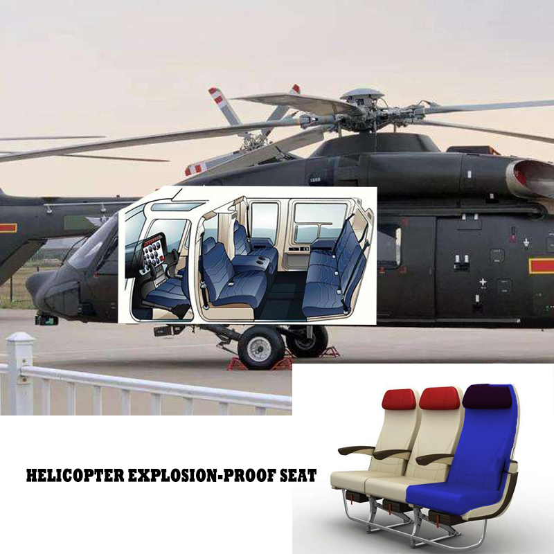 Ons schuimkussen kan ook worden gebruikt op de explosieveilige stoel van de helikopter. (ACF)